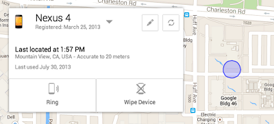 Android Device Manager locate