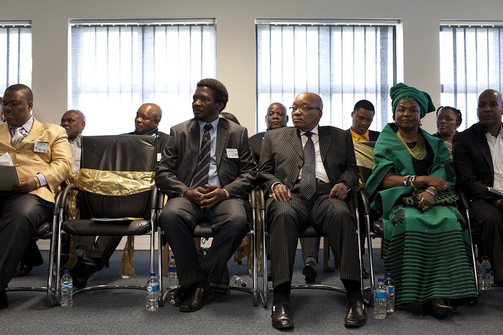 President Jacob Zuma with ANC Chairperson Baleka Mbete and Vice-Chancellor of the University of Fort Hare, Dr Mvuyo Tom at the launch of the ANC Digital Archive. Africa Media Online's Managing Director, David Larsen, got to present the ANC digital archive to the President at the soft launch of the Archive which was part of the celebration events held in 2012 to commemorate the centerary of the African National Congress.