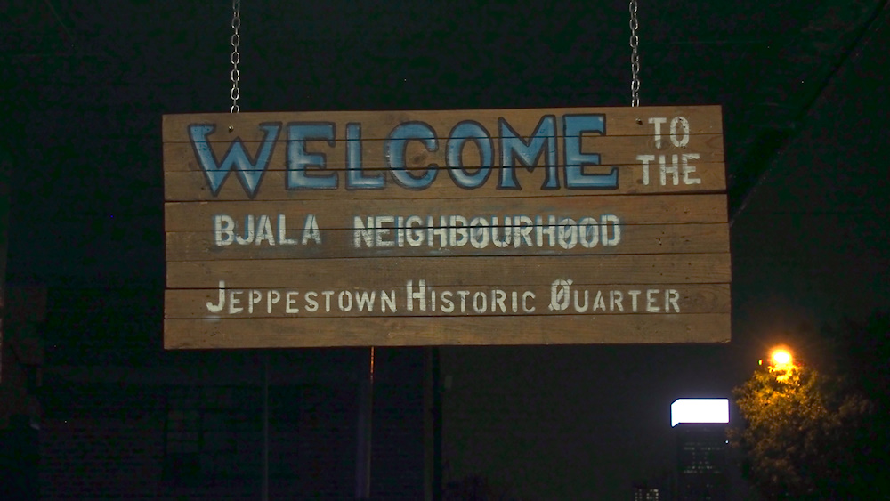 Rebranding the neighbourhood - signs around Bjala Square.