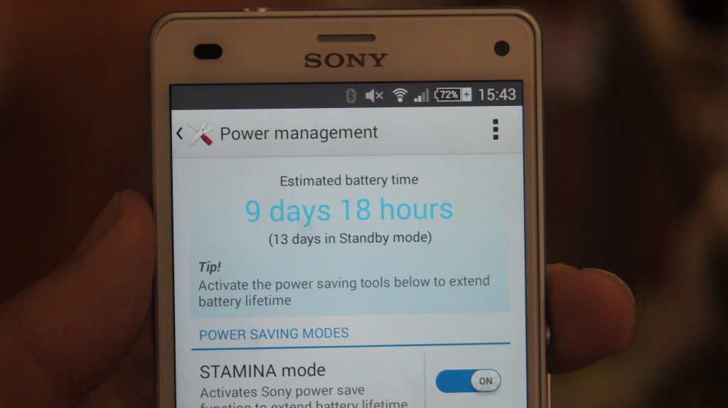 Sony Xperia Z3 Compact Battery Life