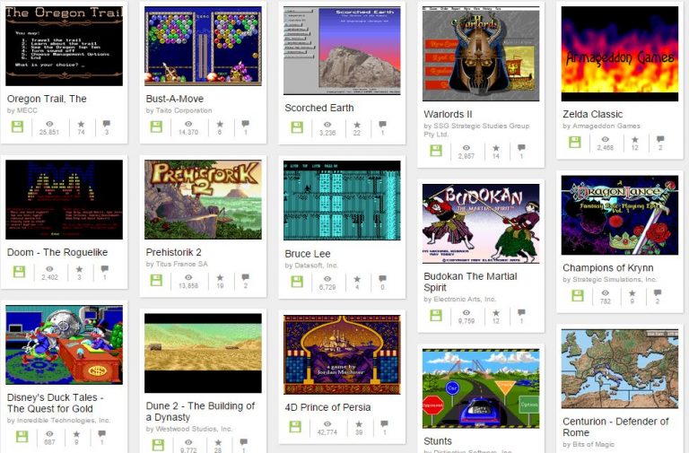 dos games in browser