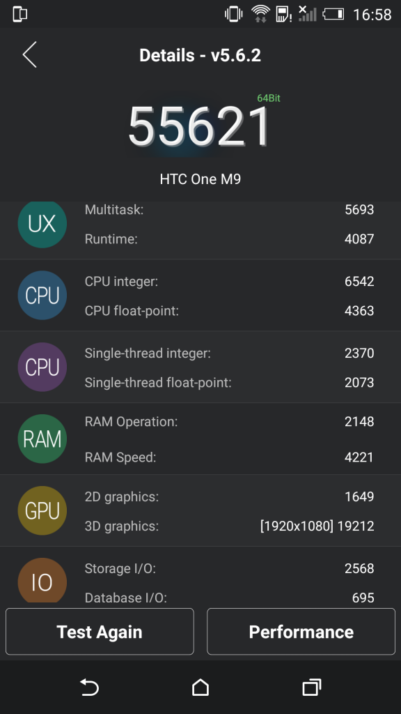HTC One M9 - Antutu Score