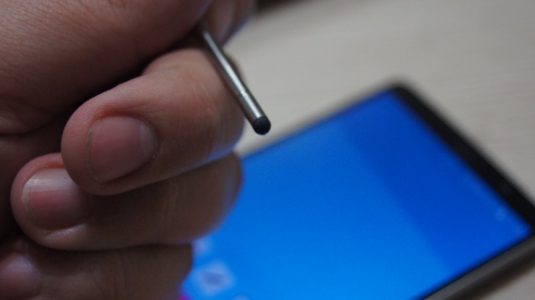 The proprietary stylus is comfortable to use.