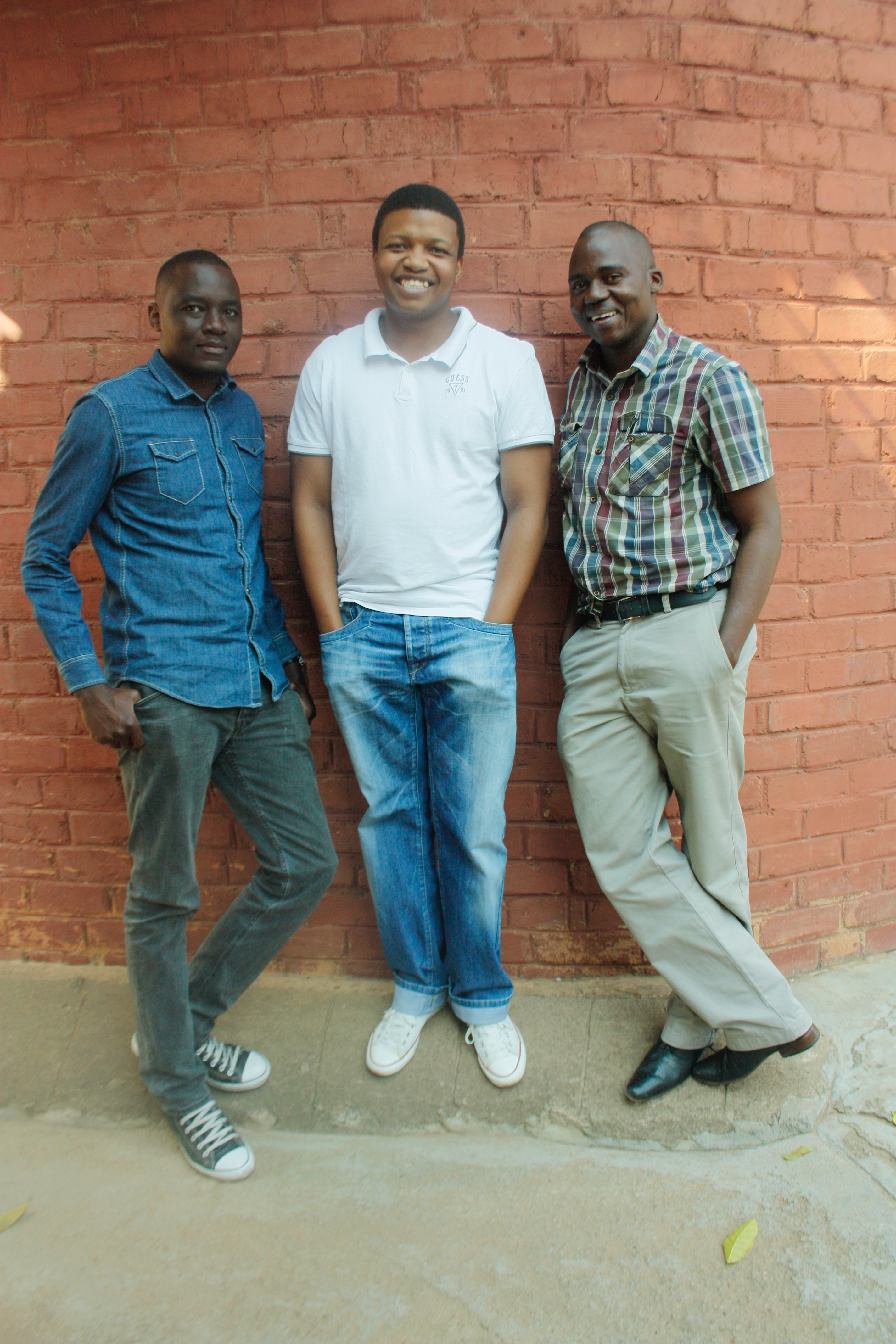 From left: Zenzele Ndebele, Thabani Brucik Lunga and Sean Ndlovu