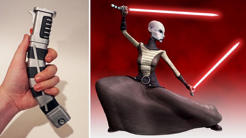 Be A Sith Apprentice With Asajj Ventress 3D Printed Lightsaber Htxt.