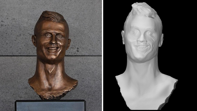 Cristiano Ronaldo 3D Printed Bust Header Image htxt.africa