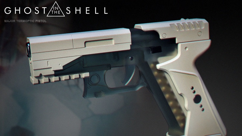 Ghost in the Shell The Major's Thermoptic Pistol 3D Print Header Image htxt.africa