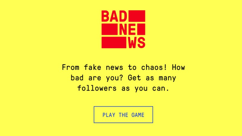 Bad News teaches you about the spread of misinformation