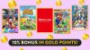 Nintendo Switch eShop 10 Percent Gold Points